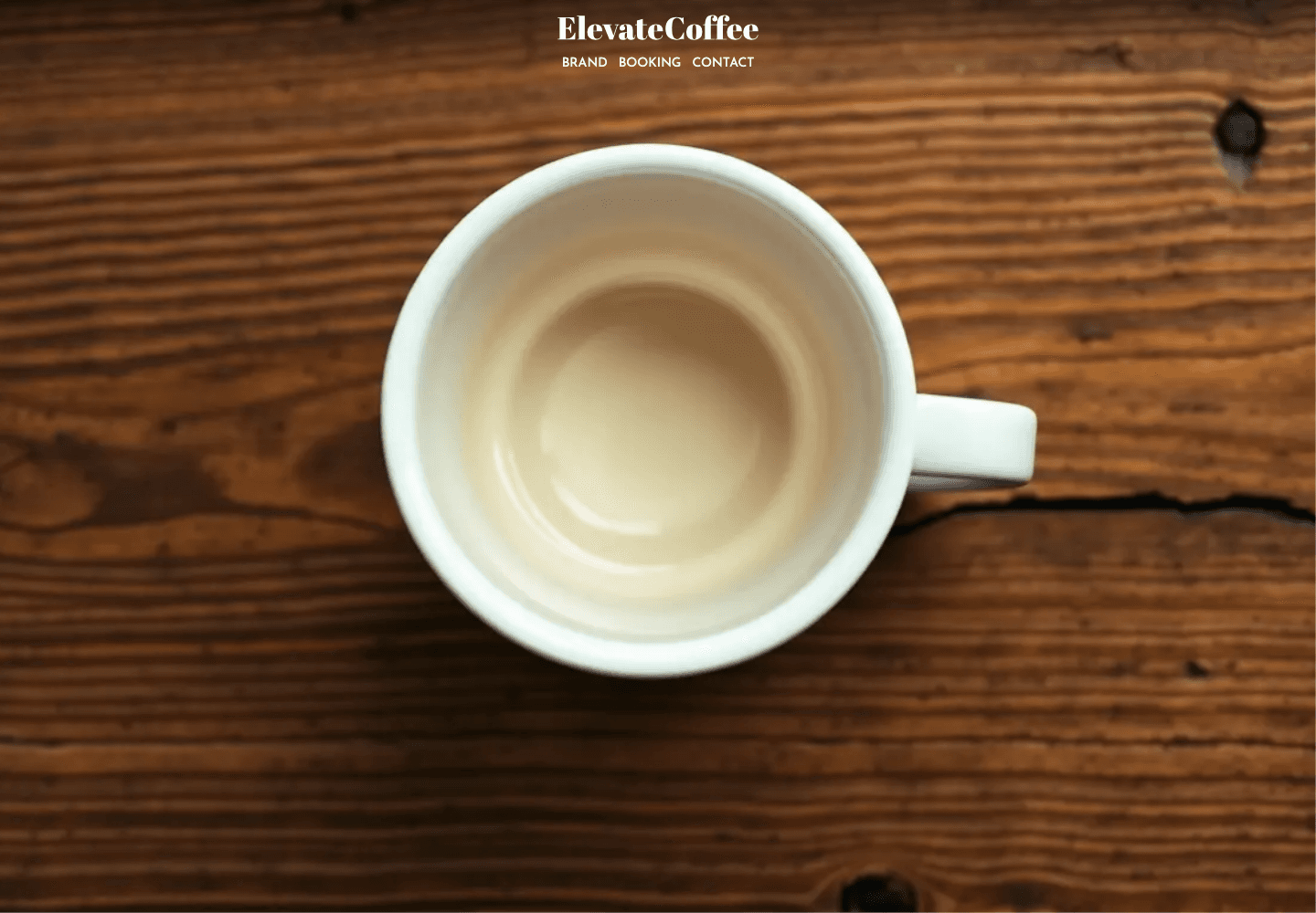 Elevate Coffee Hero 화면