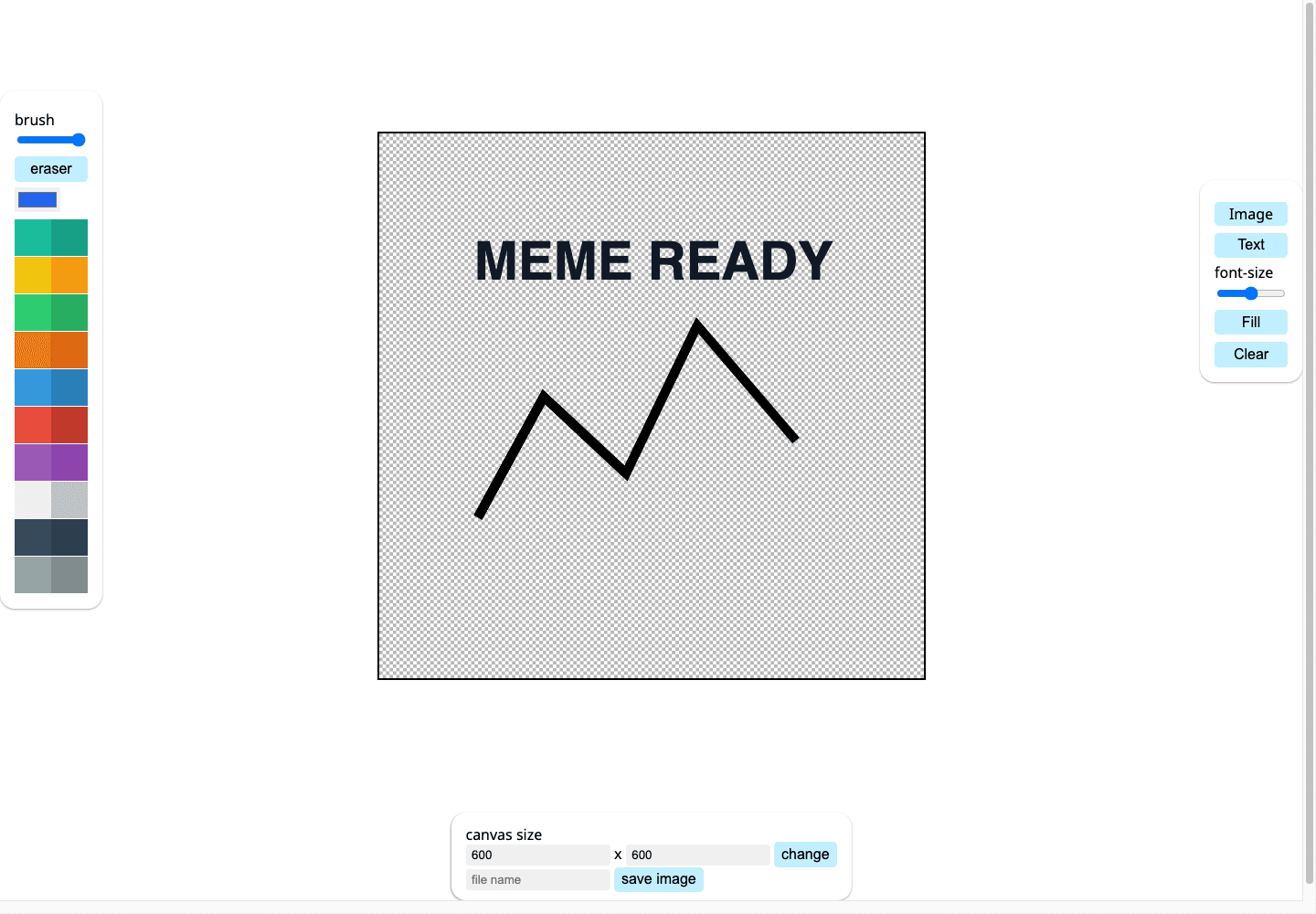Meme Maker Drawing 화면