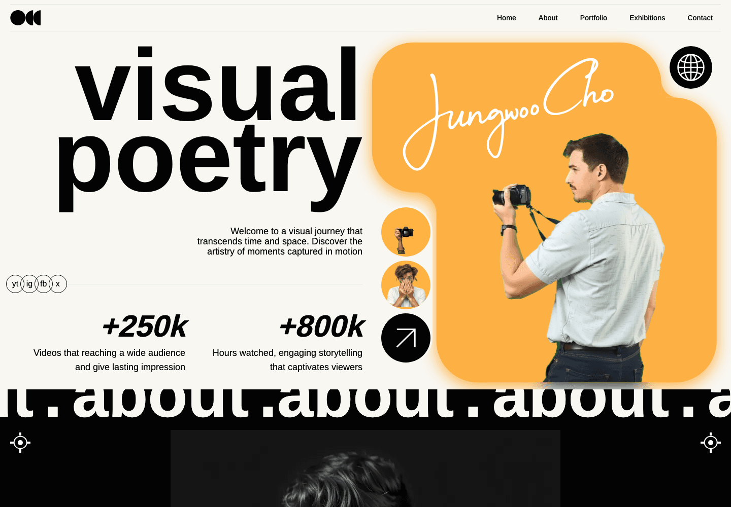 Visual Poetry Hero 화면